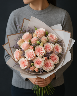 Blush roses bouquet