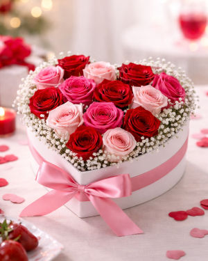 Passionate love heart box