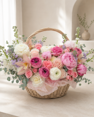 Light pink basket "Viola"