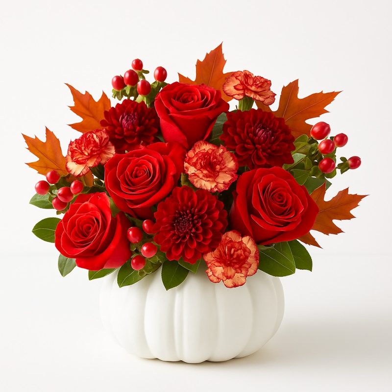 Fall floral pumpkin