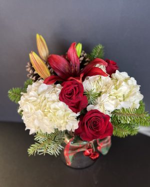 Polar Express vase arrangement