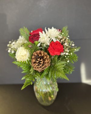 Christmas vase arrangement