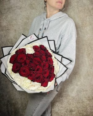 Heart Shaped Bouquet (50 roses)