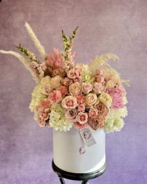 Blush and pinks designer flowers box