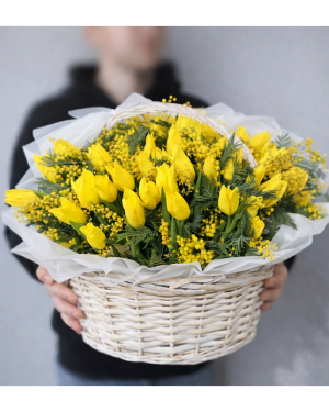 Sweet Spring Blossom Basket