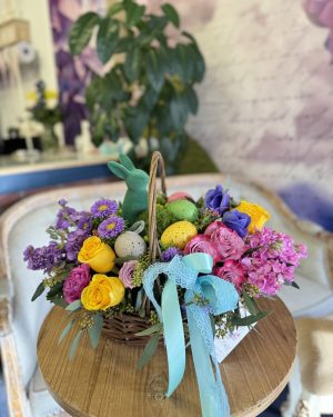 Mixed flower basket